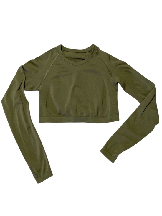 Alphalete Tops - Alphalete Olive Green Long Sleeve Crop Top M Athletic Workout Gym Activewear
